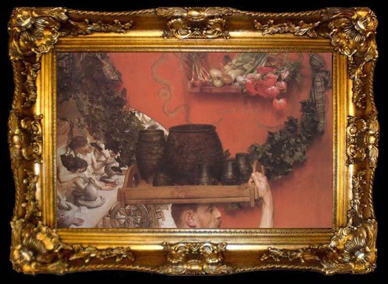 framed  Alma-Tadema, Sir Lawrence The Roman Potters in Britain (mk23), ta009-2
